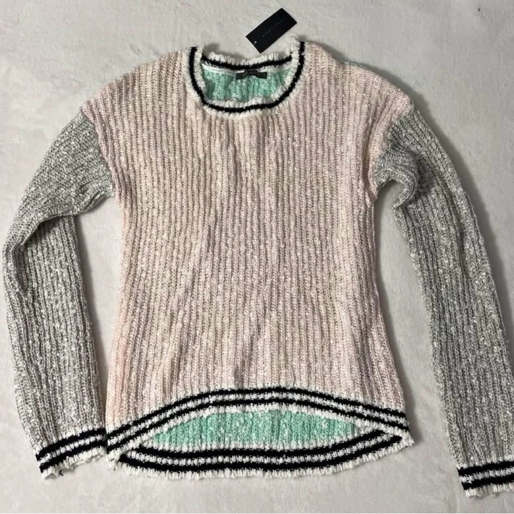 Stylish Pink and Gray Women's Sweater